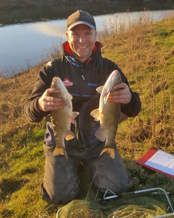 fishing for chub on the river swale