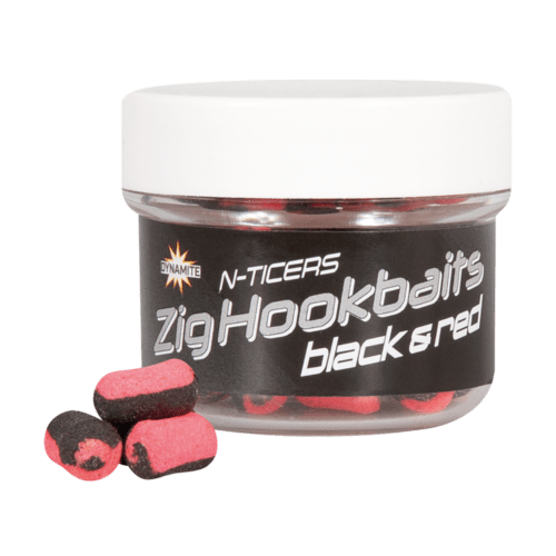 N-Ticers Zig Hookbaits Black & Red 12x6mm