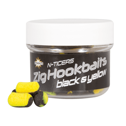 N-Ticers Zig Hookbaits Black & Yellow 12x6mm