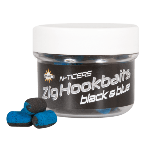 N-Ticers Zig Hookbaits Black & Blue 12x6mm