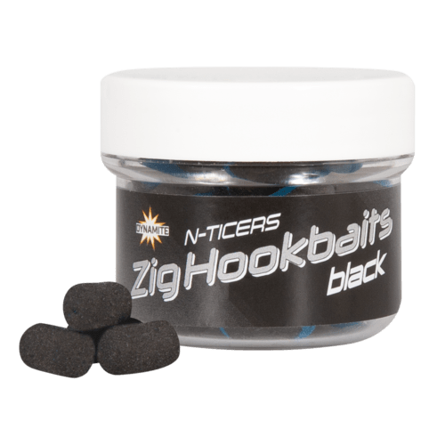 N-Ticers Zig Hookbaits Black 12x6mm