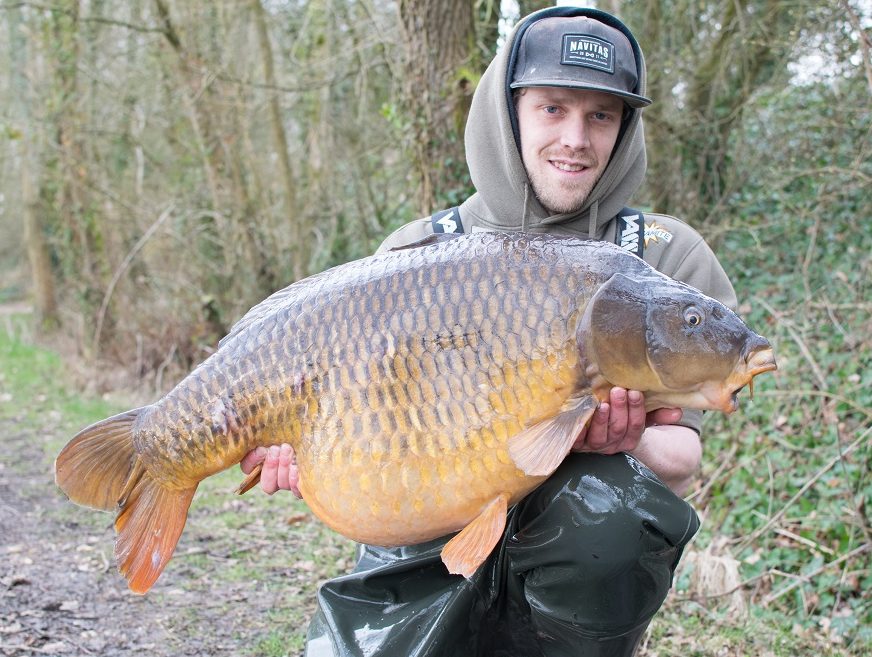 the 41lb Scar Common caught on a Monster Tiger Nut pop-up