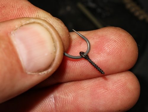 bait screw on hook carp fishing