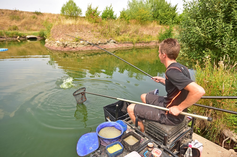 fish on the pole in margins