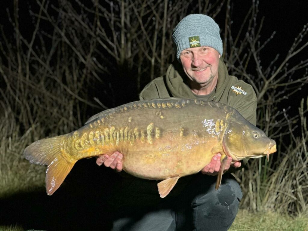 Ian's second fish of the session was this lovely low 30 mirror.